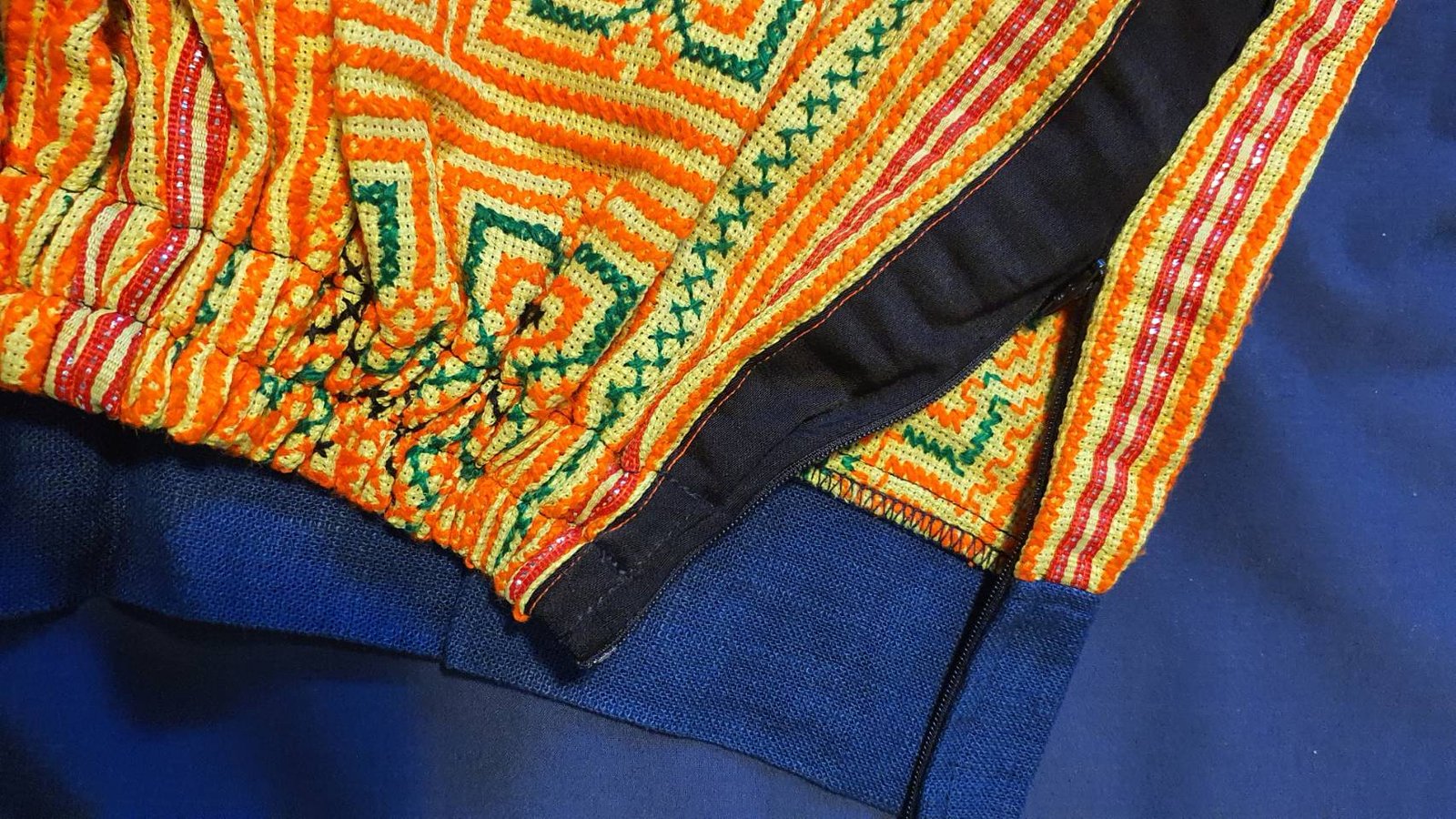 Hand-Embroidered Hmong Pants (Unisex Free Size, Tribal Boho Style, Handmade in Thailand) - Image 8