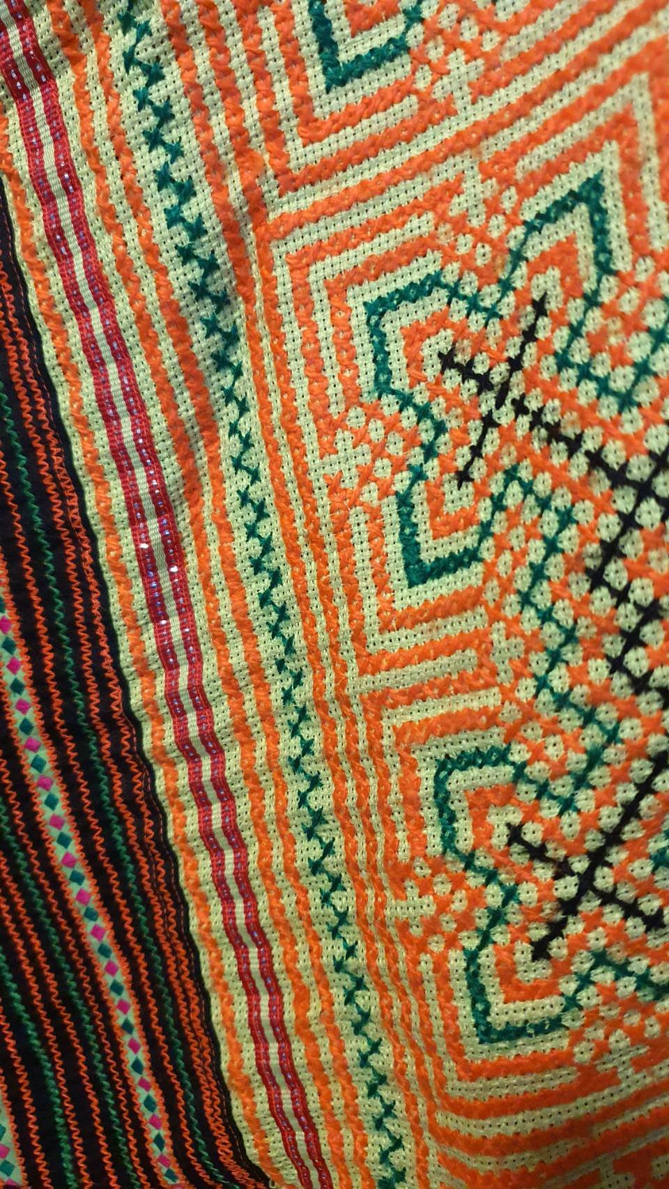 Hand-Embroidered Hmong Pants (Unisex Free Size, Tribal Boho Style, Handmade in Thailand) - Image 9