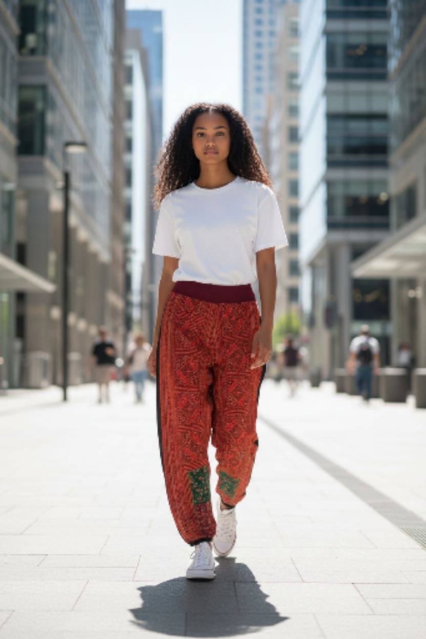 Hand-Embroidered Hmong Pants (Unisex Free Size, Tribal Boho Style, Handmade in Thailand) - Image 10