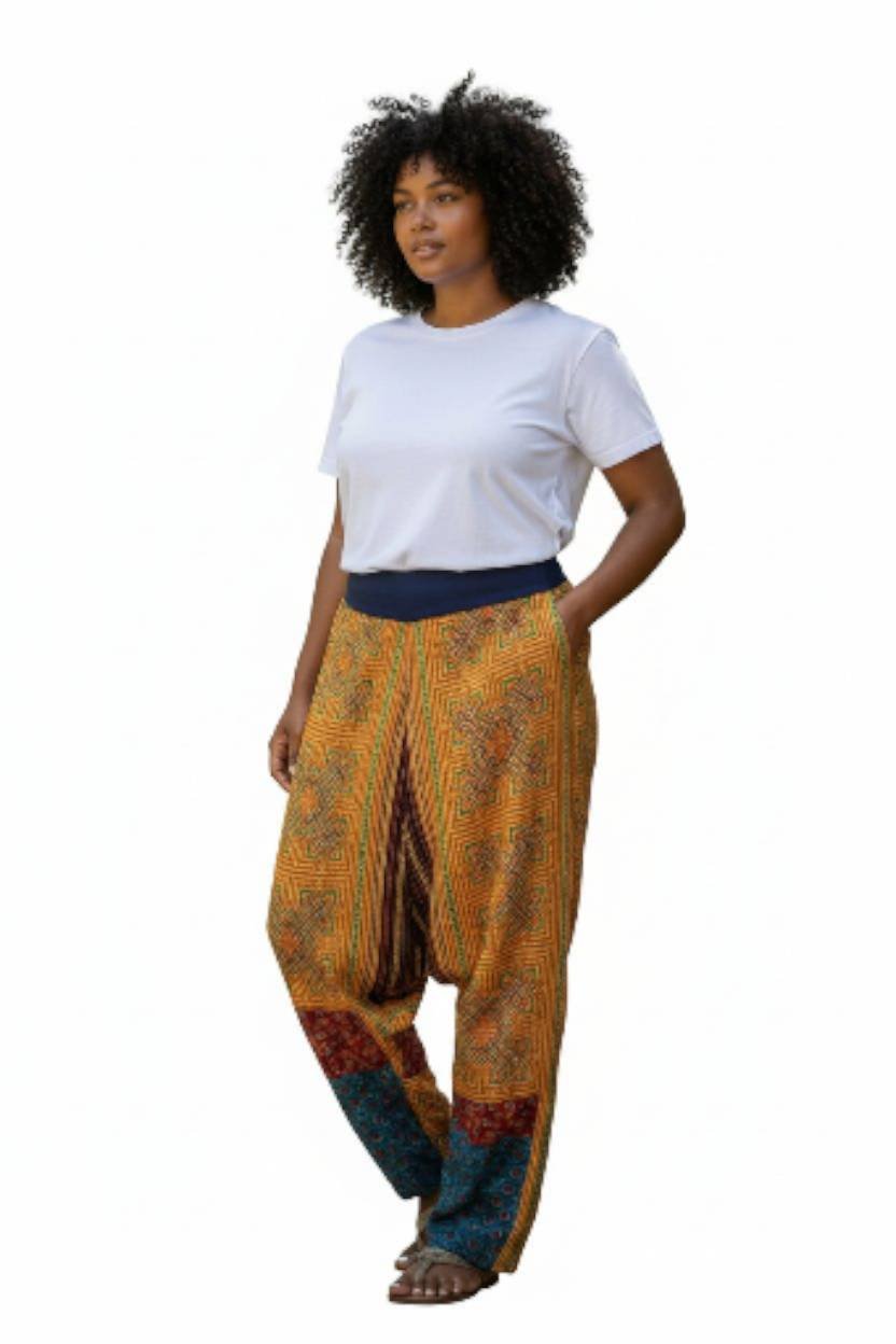 Hand-Embroidered Hmong Pants (Unisex Free Size, Tribal Boho Style, Handmade in Thailand) - Image 11