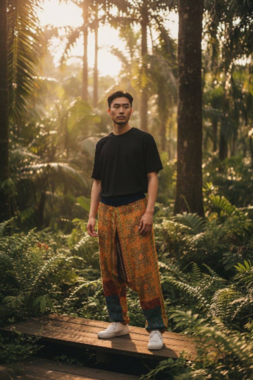 Hand-Embroidered Hmong Pants (Unisex Free Size, Tribal Boho Style, Handmade in Thailand) - Image 13